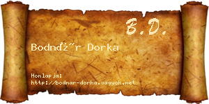 Bodnár Dorka névjegykártya