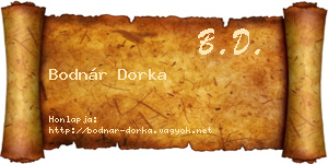 Bodnár Dorka névjegykártya